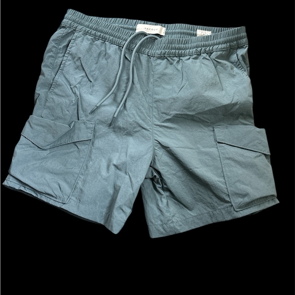 🌺PacSun Blue Cargo Shorts Lightweight Relaxed Fit
